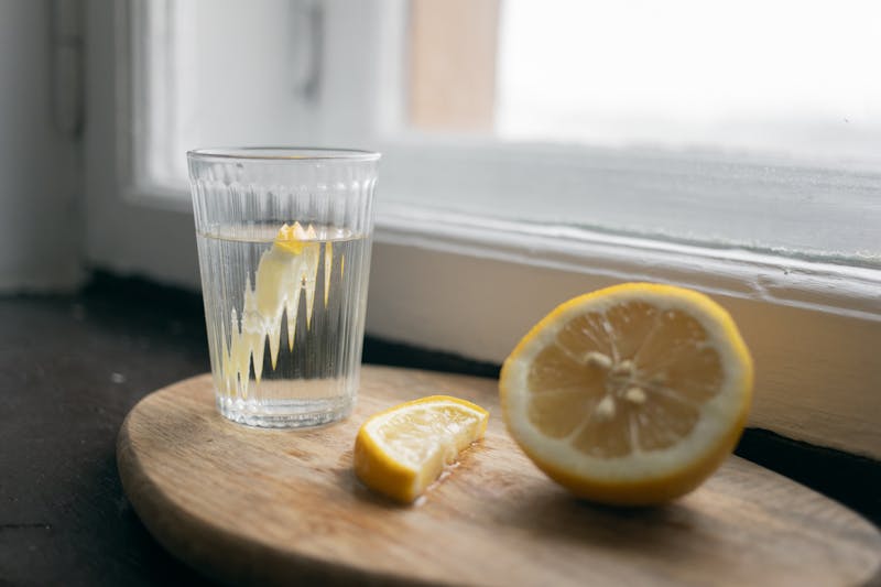 Fresh lemonade glass