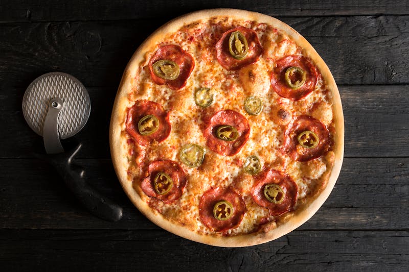 Sausage & Roasted Pepper pizza with Italian sausage